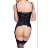 Black Level Guêpière Porte-Jarretelles VINYL BASQUE ZIP Noire